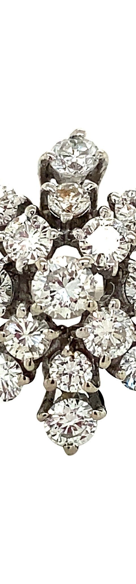 Vintage 14K White Gold Ring with Diamond